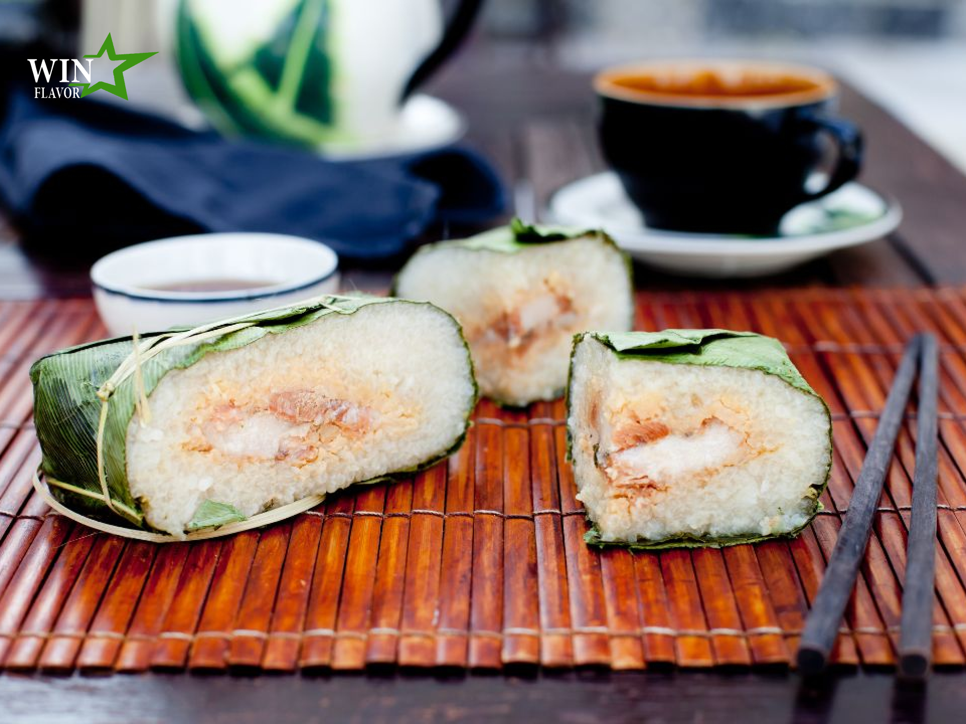 nguyên liệu làm bánh chưng gồm thịt, đậu xanh, nếp
