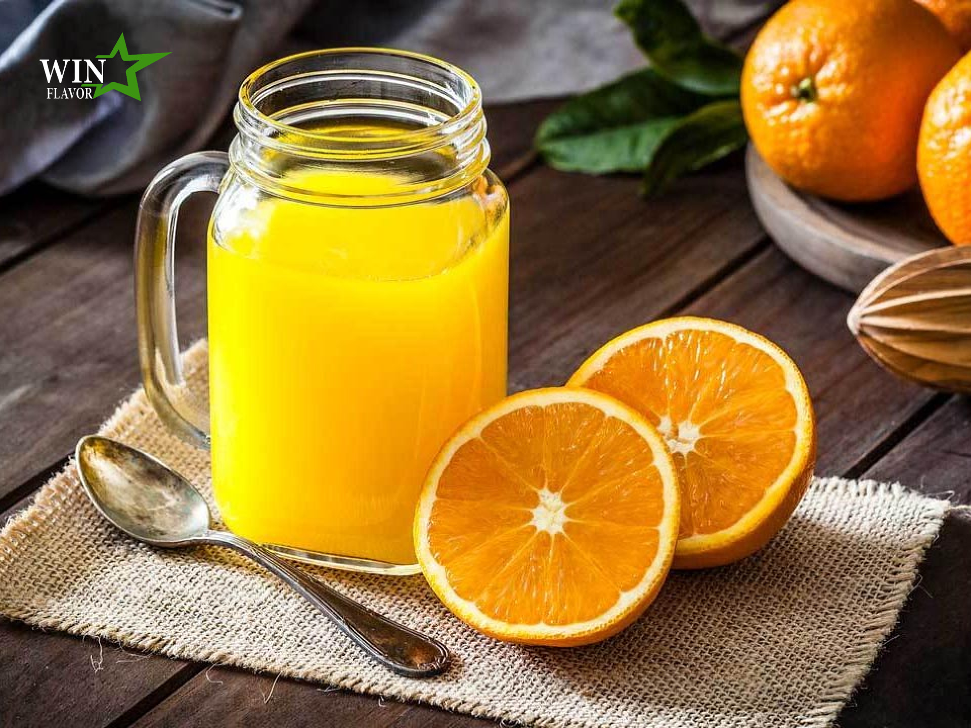 menu đồ uống nhà hàng từ trái cam