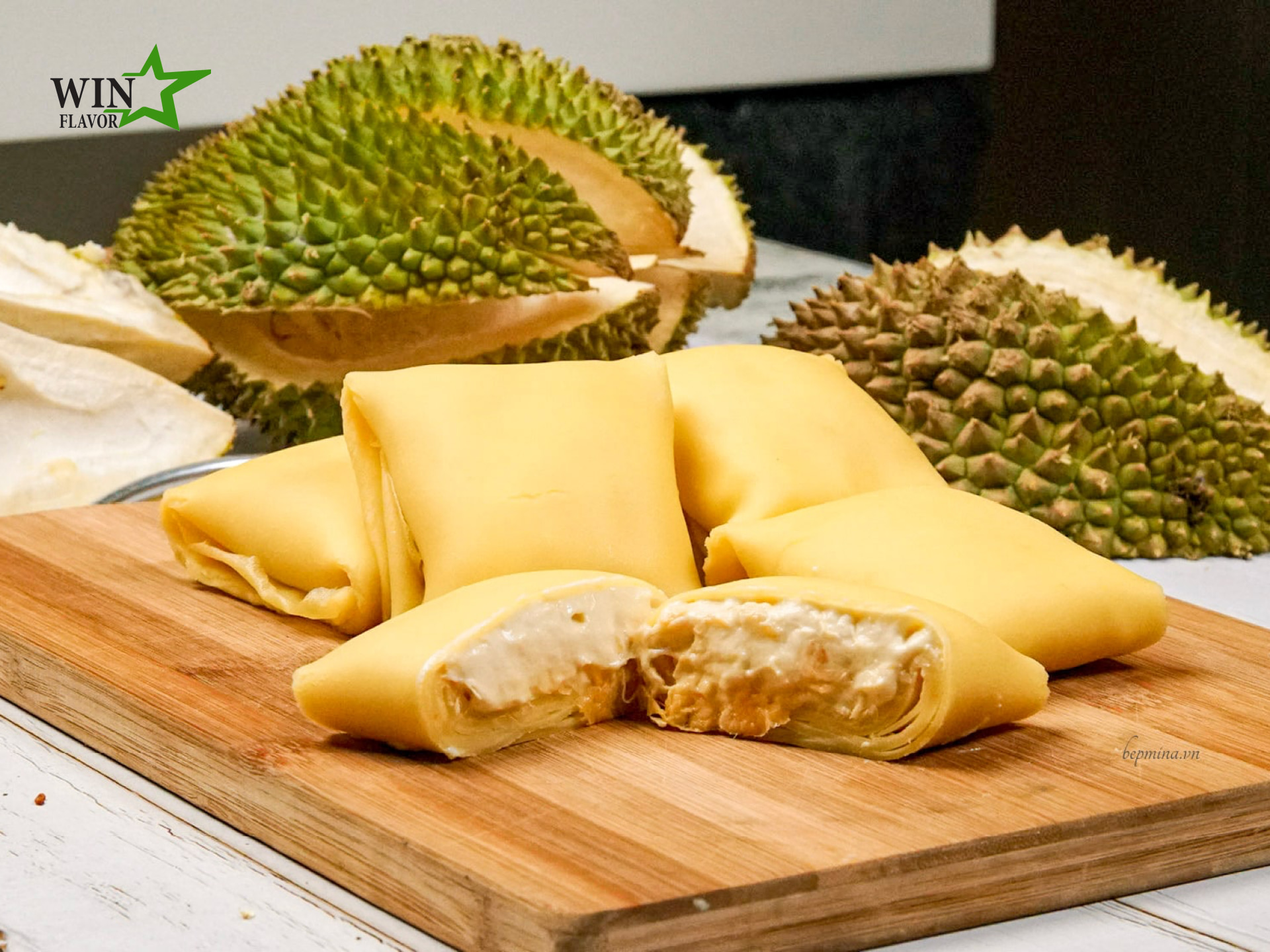 nguyên liệu làm bánh crepe sầu riêng thơm ngon