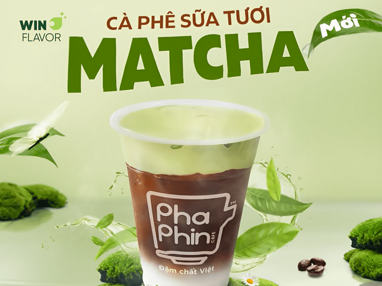 Matcha kết cùng cà phê sữa tạo nên thức uống hấp dẫn
