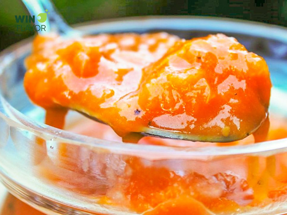 Sốt chấm trái cây hương đào chính là bí quyết tạo nên nhiều món tráng miệng thơm ngon hiện nay
