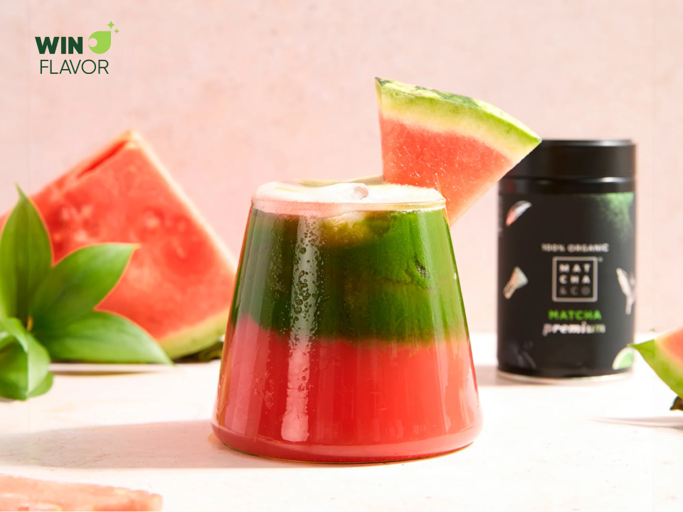 Matcha kết hợp dưa hấu cho đồ uống dinh dưỡng
