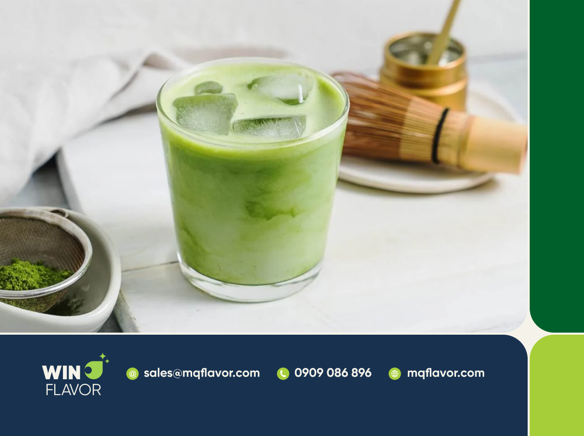 Kem matcha ghi điểm nhờ hương vị đắng nhẹ, ngọt thanh và tinh tế