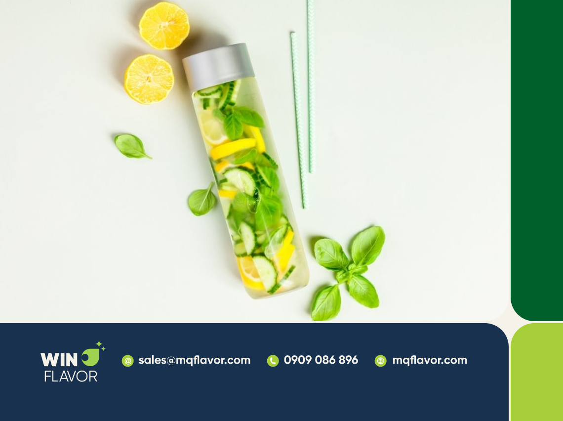Nước chanh đóng chai hiện đại sử dụng hương liệu tự nhiên
