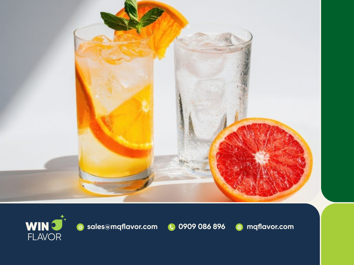 Nước uống từ hương liệu tự nhiên có hương vị tươi mát và tốt cho sức khỏe