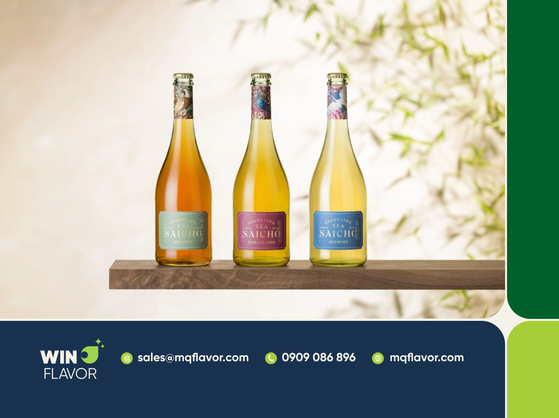 “Premium” danh mục sản phẩm bằng cách ứng dụng hương rượu trong Sparkling Tea