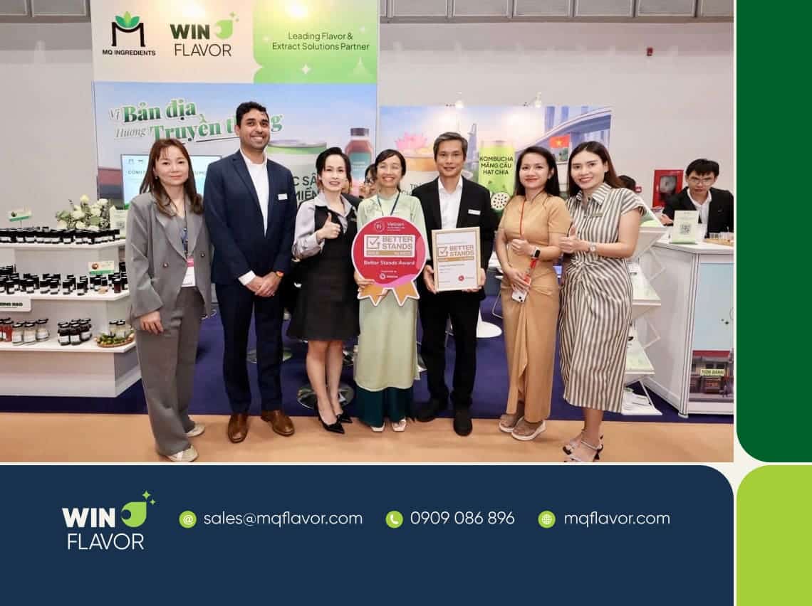 Đại diện MQ Ingredients tự hào nhận Giải Vàng – Gian hàng bền vững tại triển lãm quốc tế Fi Vietnam 2026