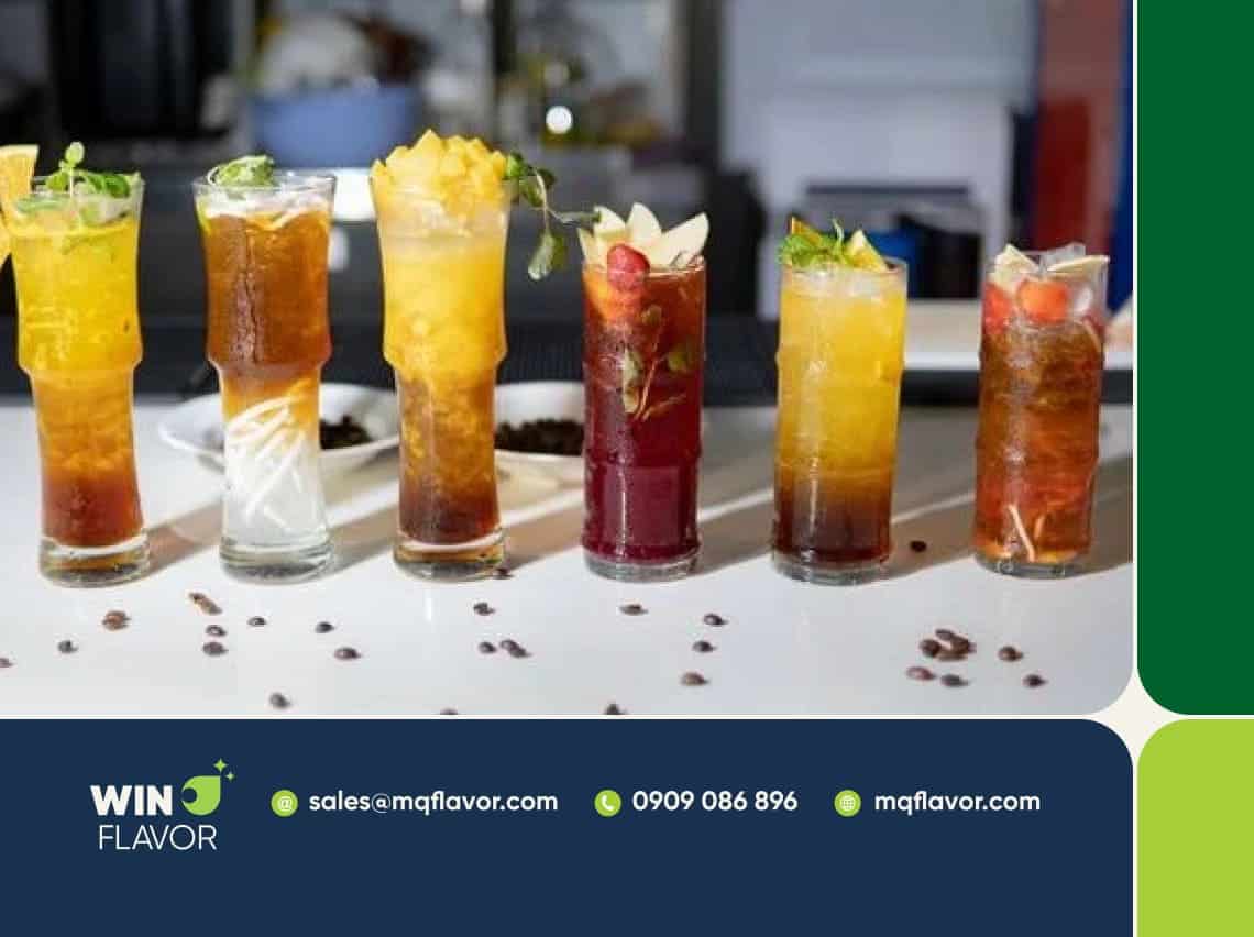 Cà phê trái cây là sự kết hợp giữa nền cà phê (Espresso, Cold Brew, hoặc pha phin) và các nguyên liệu hoa quả tươi