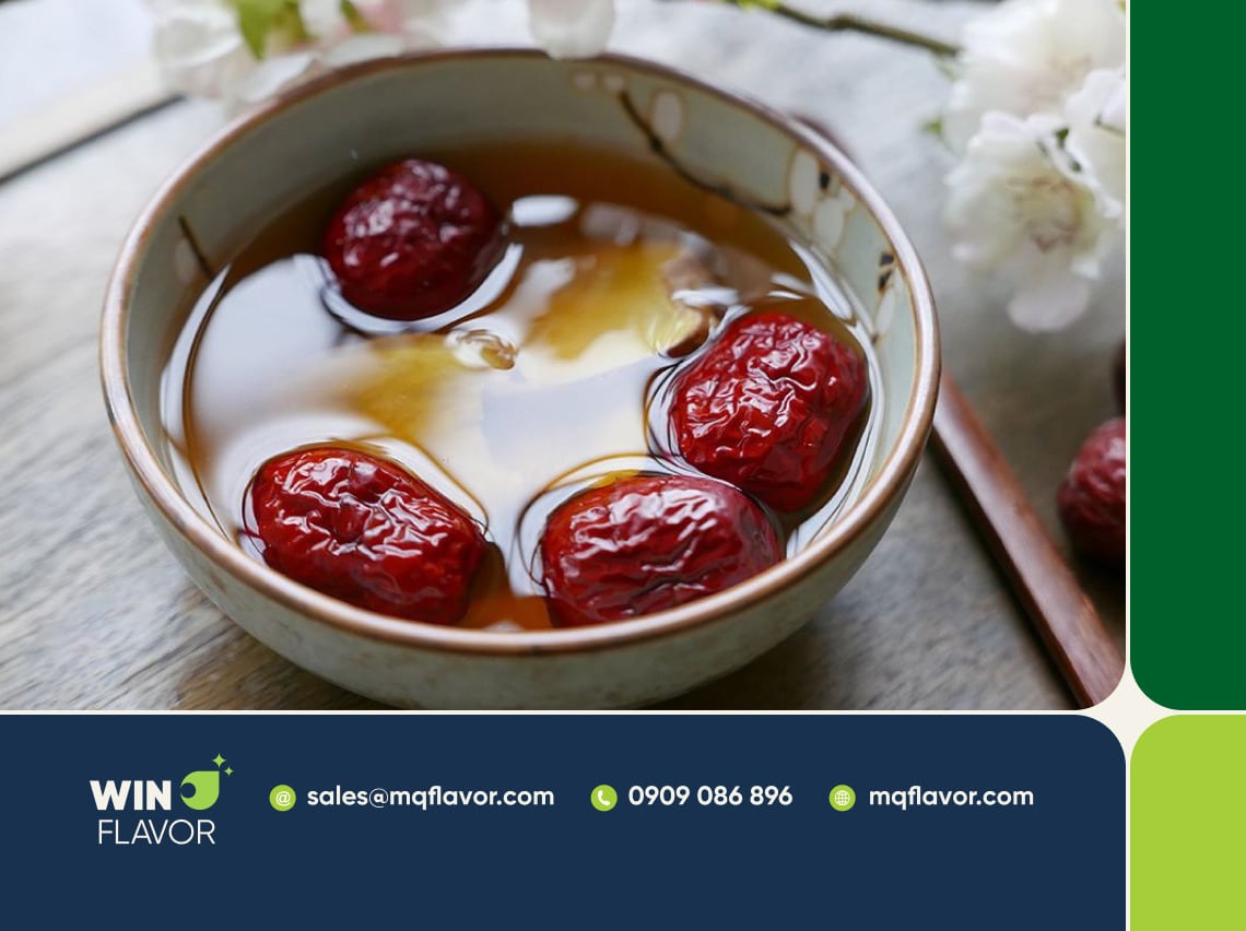 Chiết xuất táo đỏ dạng lỏng mang lại vị ngọt sâu cho trà thảo mộc công nghiệp